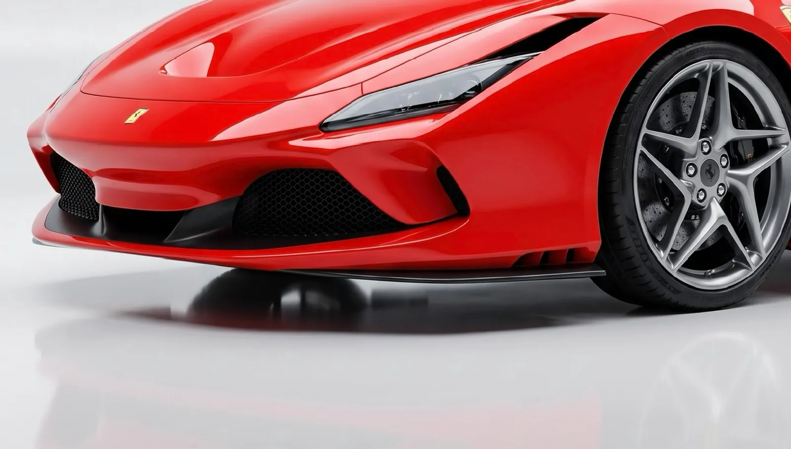Ferrari Red VZN coloured PPF installed on a car