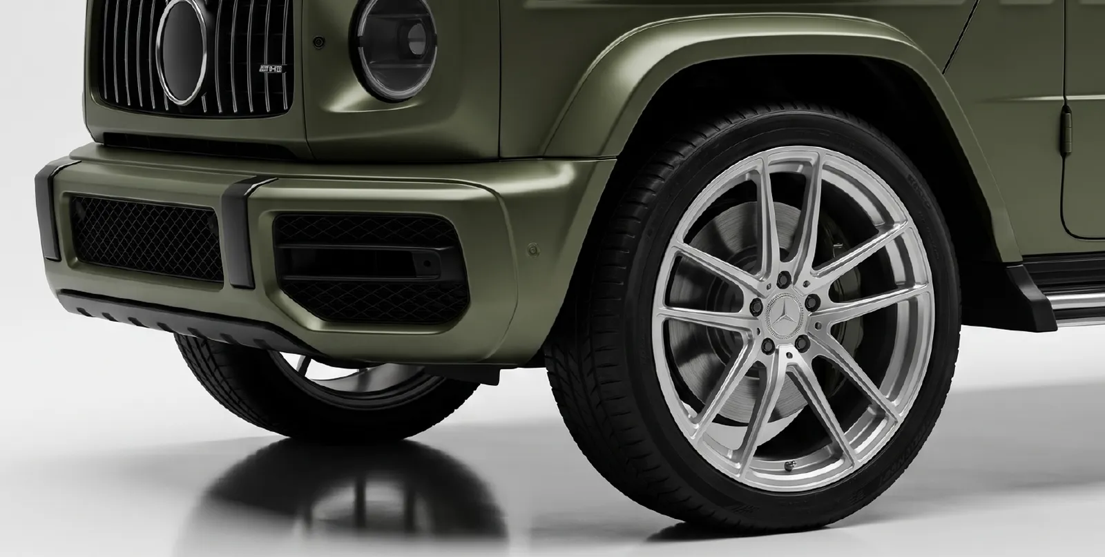 Khaki Green VZN coloured PPF installed on a car