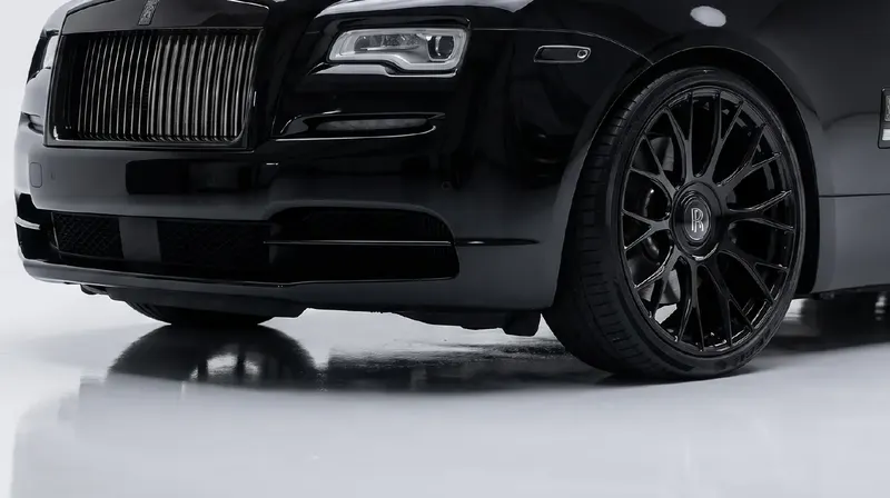 Piano Black coloured PPF on a car